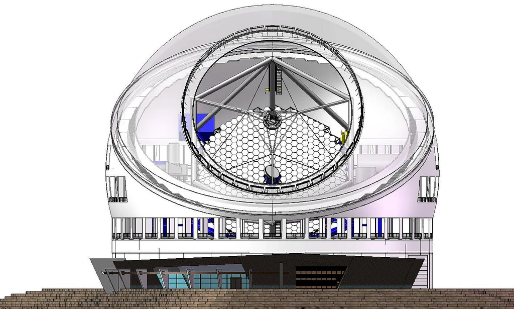 The 66-meter diameter ''Calotte'' style dome (Image: Courtesy TMT Observatory Corporation)
