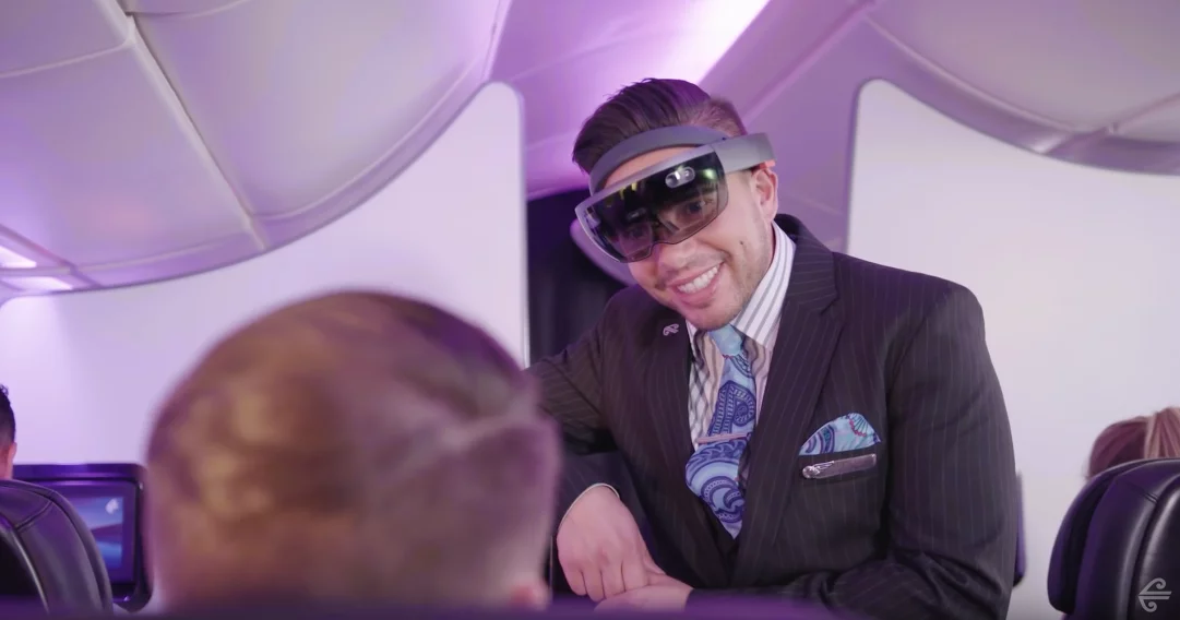 Air New Zealand has been investigating ways the Microsoft HoloLens could be used to improve its cabin crew services
