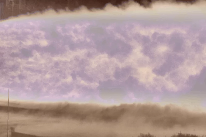 The Space Launch System test or, QM-2, as seen by NASA's HiDyRS-X camera.