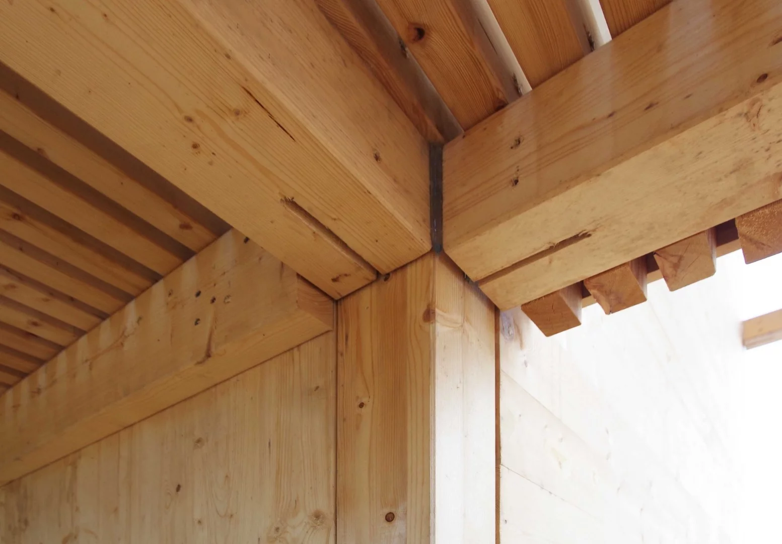 The tower is made wholly from wood and features a CLT (cross-laminated timber) core which supports a circling staircase