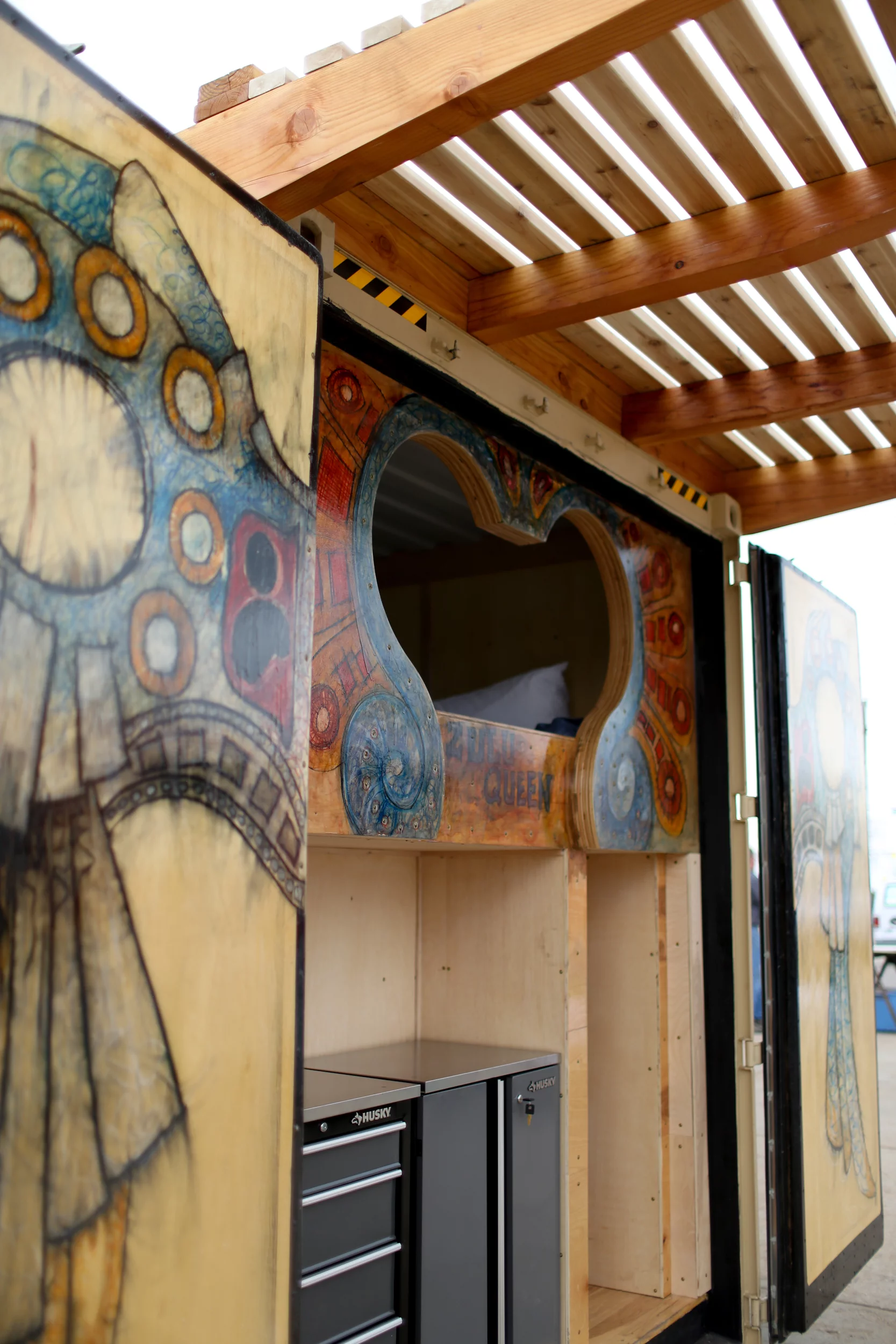 The home sports hand-drawn finishing touches by artist and co-founder Sam Austin (Photo: Rhino Cubed)