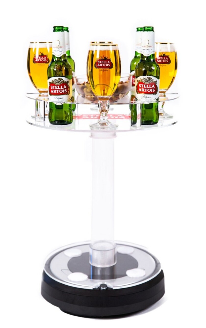 BART converts a robotic vacuum cleaner into a roving bartender