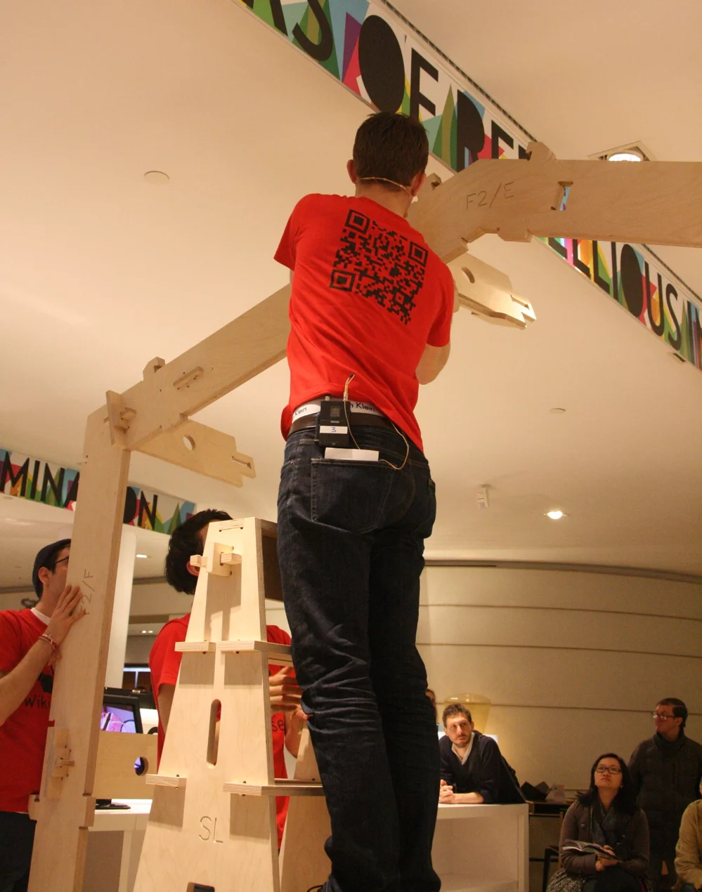 WikiHouse build at Milan Design Week (Photo: Bridget Borgobello/Gizmag)