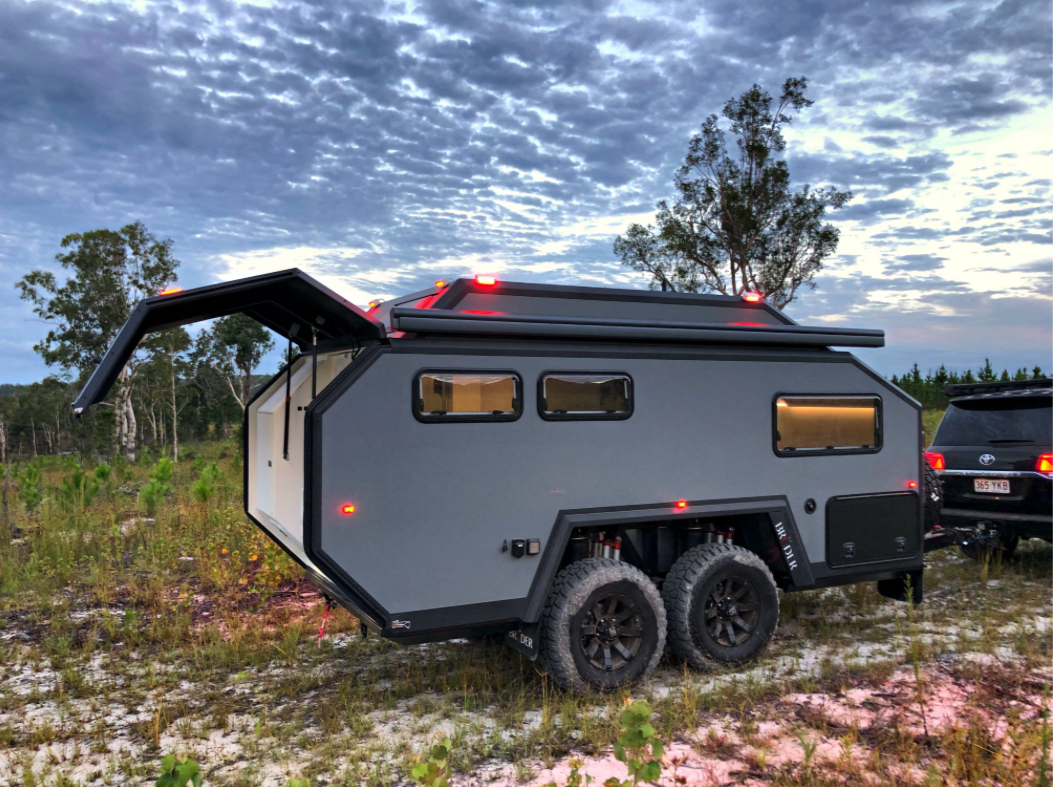 Once at camp, the adjustable suspension system can help level out the trailer and set height just right for easier entry and exit
