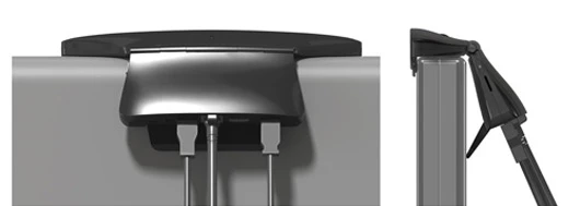 The ARCHOS TV connect base station can be positioned on top of a HDTV