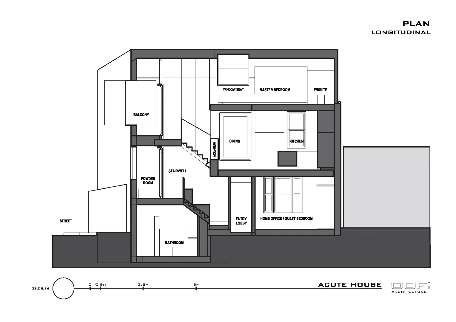 Architectural drawing of the Acute House