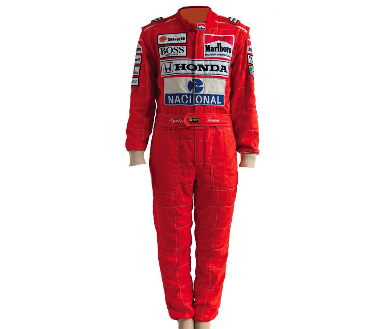 In May, 2014, a race suit worn by Senna throughout the 1991 Formula One season was sold at RM Auctions' Monaco sale for €55,575 (US$76,480). This was the season Senna won his third Drivers’ World Championship and McLaren-Honda won the Constructors’ Championship. It was sold with complete authentication supplied by Ron Dennis, who was the team principal of McLaren and who once had the suit in his personal collection.