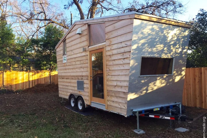 Armstrong completed her tiny house a few months ago and is currently living in it full time