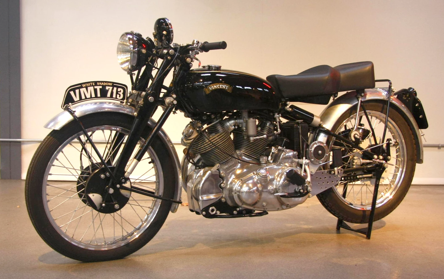 One of only 15 ever produced, this 1950 Vincent Series C White Shadow was sold for US$111,150 at the Quail Motorcycle Gathering in May, 2009. A complete restoration and return to absolute originality ensued, resulting in the bike fetching US$ 224,250 at auction on January 9, 2015.