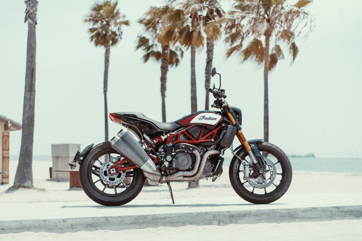Indian's FTR1200 streetbike: hot bike, shame about the production exhaust.