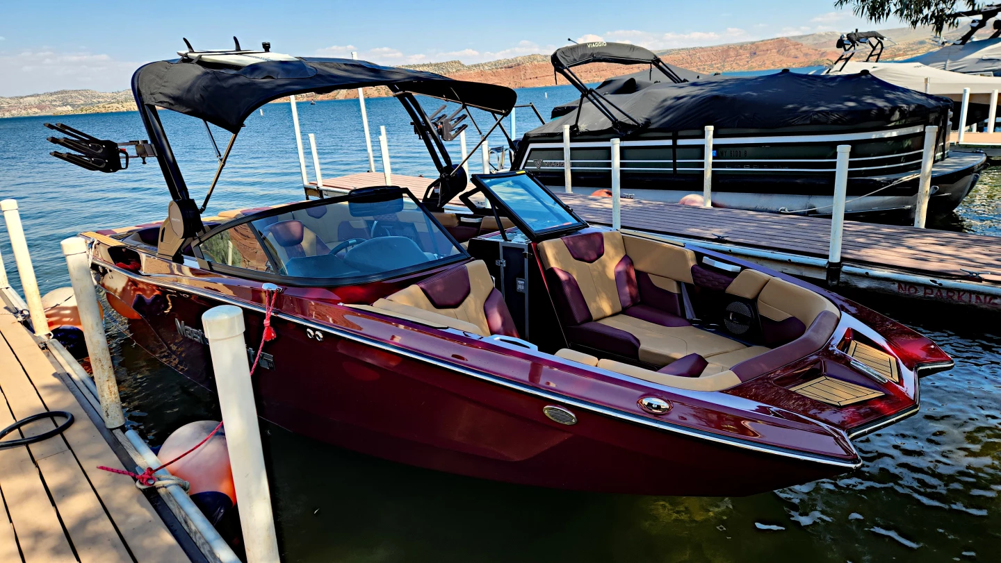 The MasterCraft X24 the author and his family used at Alcova Reservoir in Wyoming
