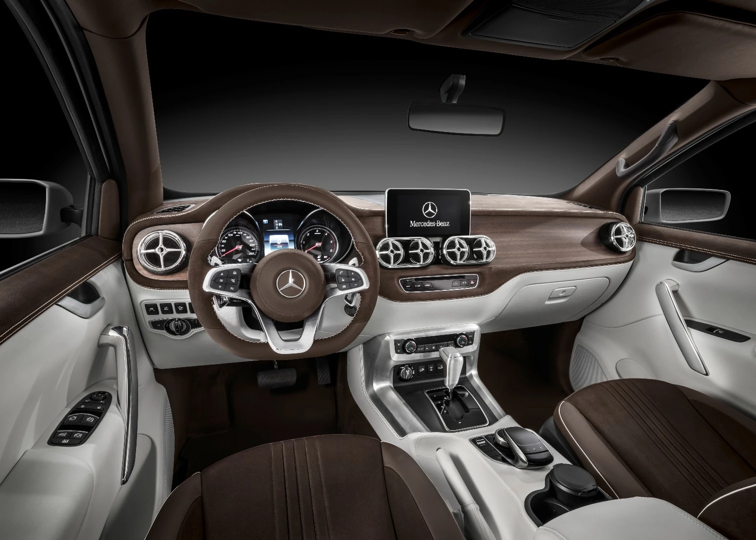 Behind the wheel of the Mercedes X-Class