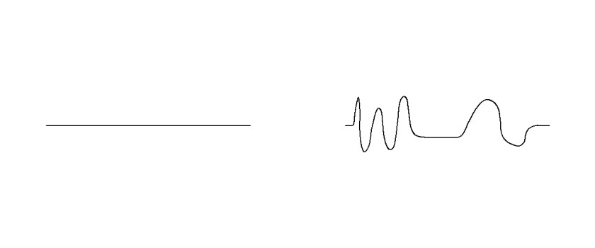 A 1D analog to a plug with more volume than the hole it fills is a curve with more length that the (external) distance between its endpoints (Image: B. Dodson)