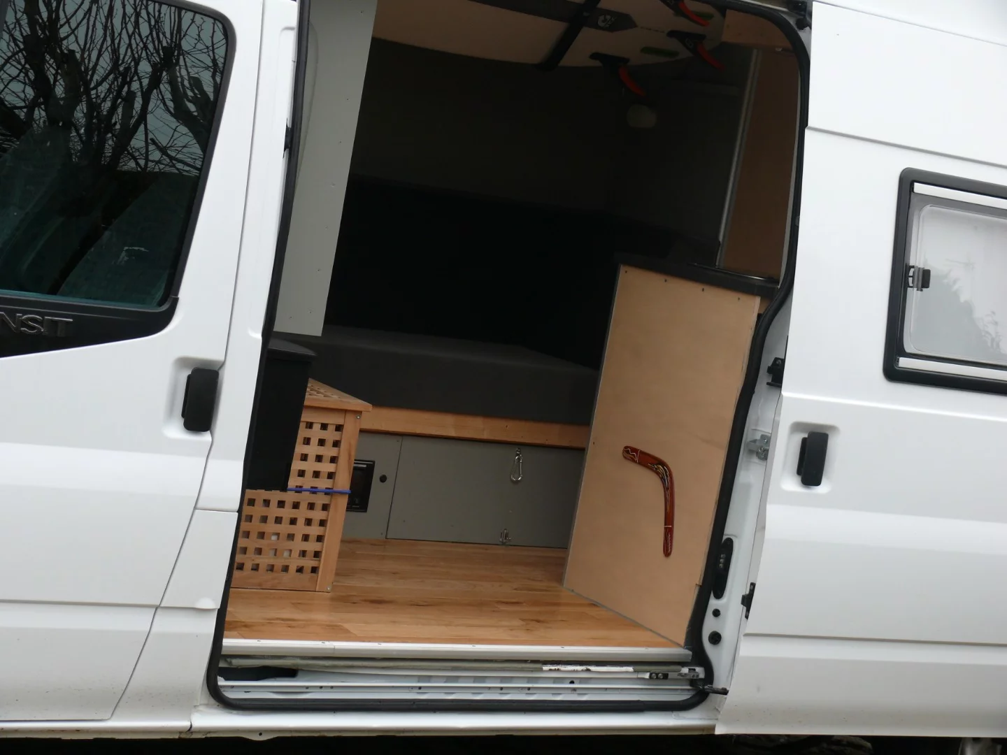 Looking in through the sliding door