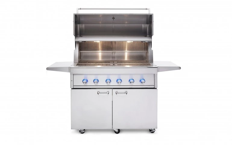The voice-activated Lynx Smart Grill grabs grilling information from an online database