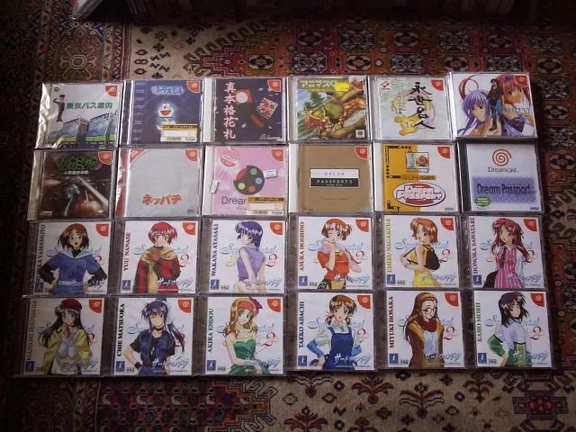 The collection of Dreamcast games which made up of part of an eBay auction