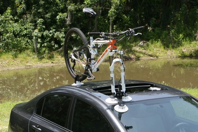 SeaSucker racks attach to your vehicle using nothing but rubber vacuum cups