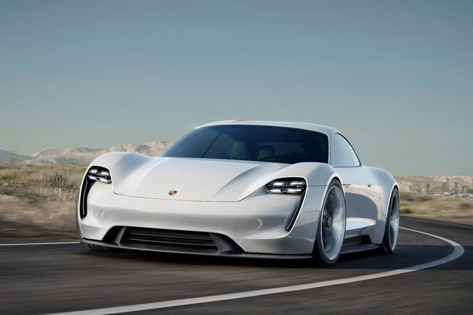 The car's front end draws on the 918's design, but offers a far more futuristic way of looking at Porsche's classic cues