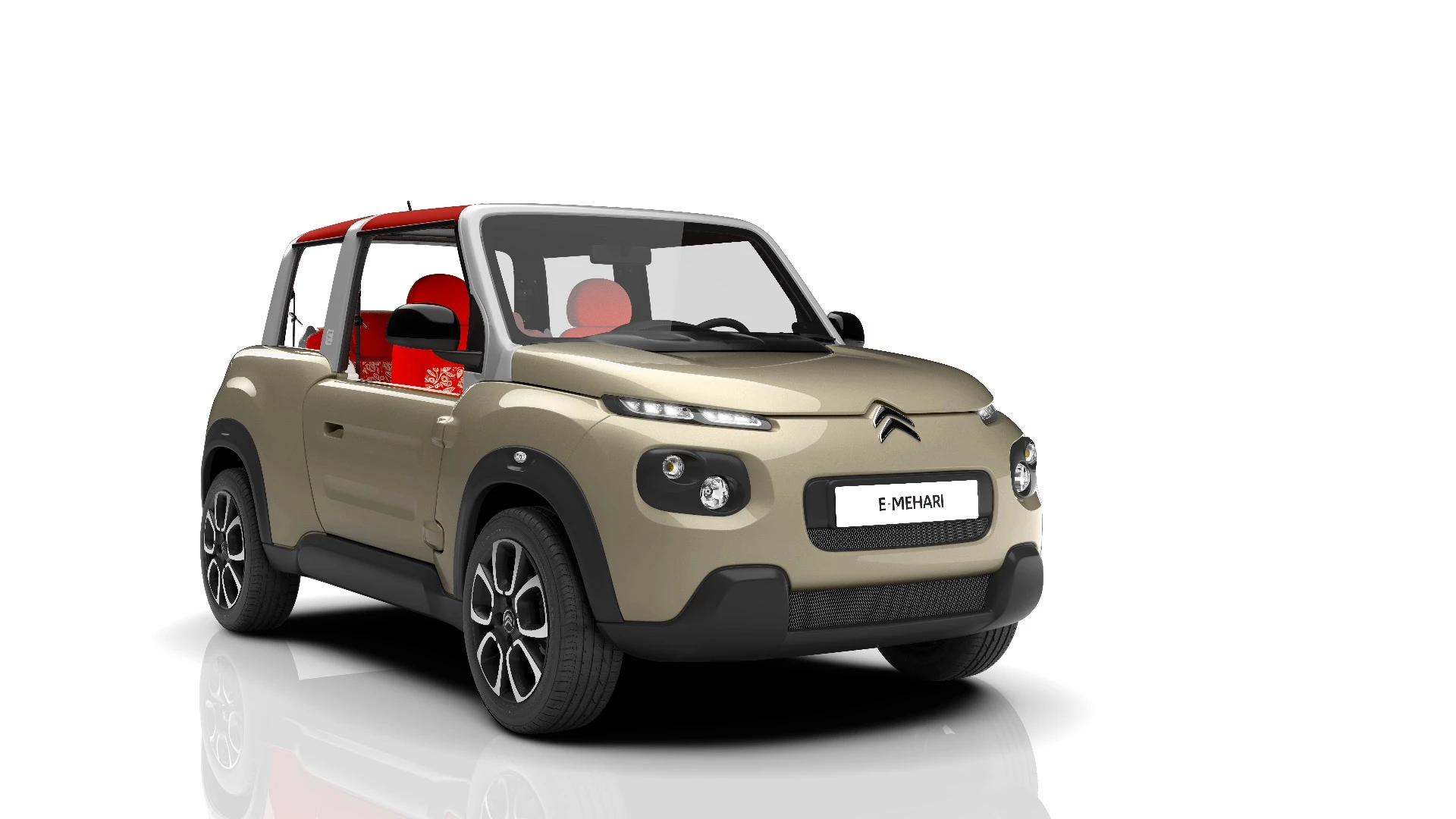 With an extra-urban range of 62 miles, the E-Mehari won't go far, but it'll look good doing it
