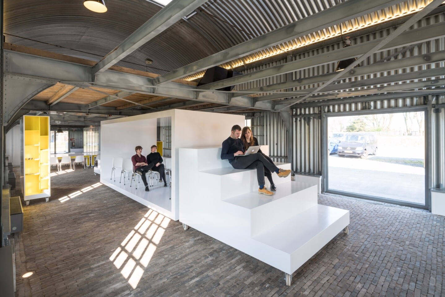 Furniture On Wheels Creates Moveable Interior For Art Center