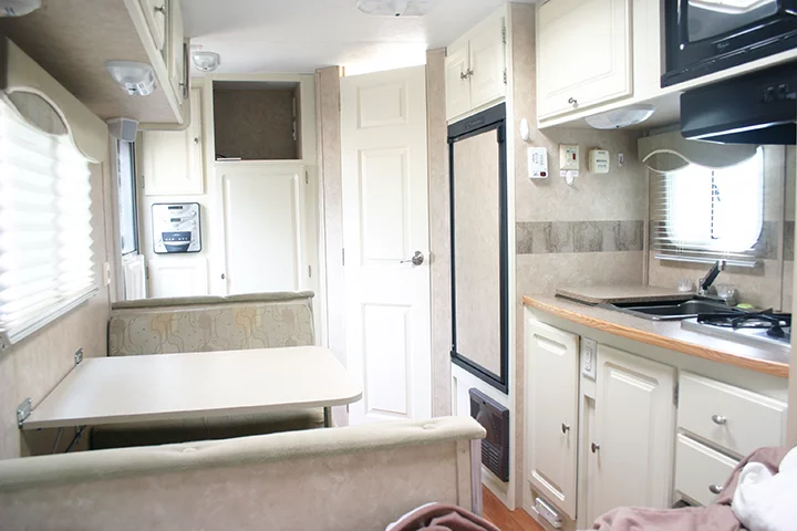 Inside the trailer