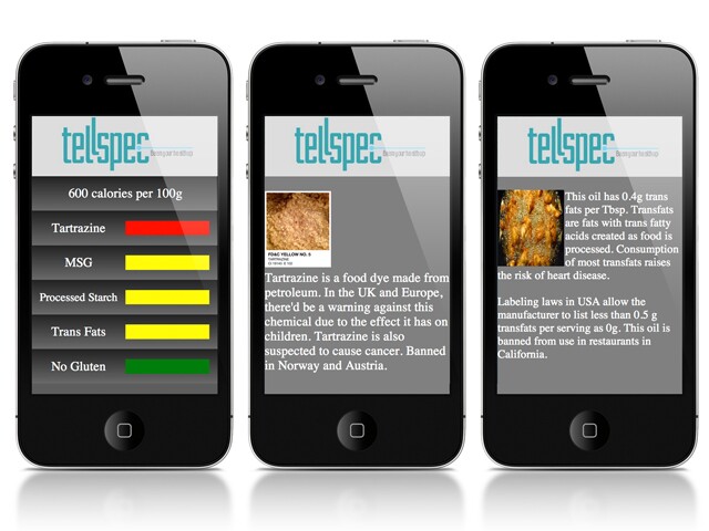 The device will tell you about inaccurately reported ingredients like trans fats and give you the background story on ingredients like tartrazine (Image: TellSpec)