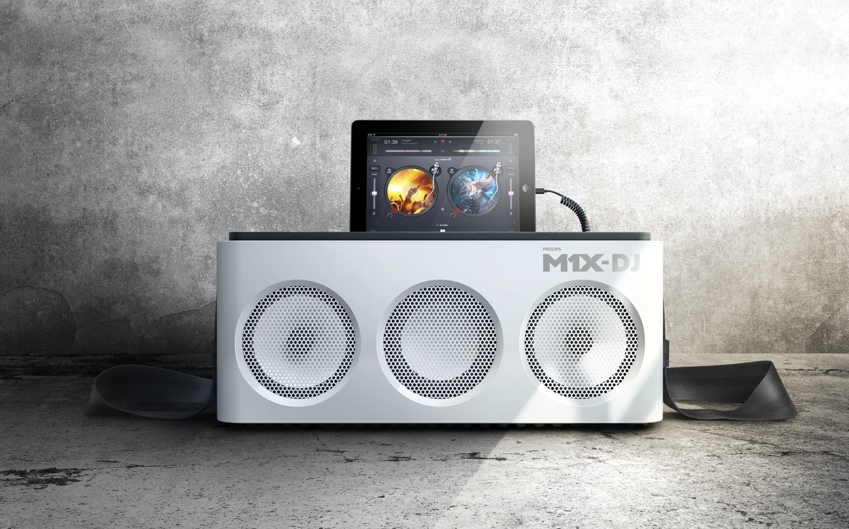 The M1X-DJ runs off mains or offers five hours of playback if you add batteries