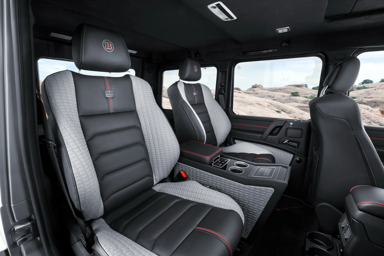 The power-adjustable rear seats have access to their own touch panel control