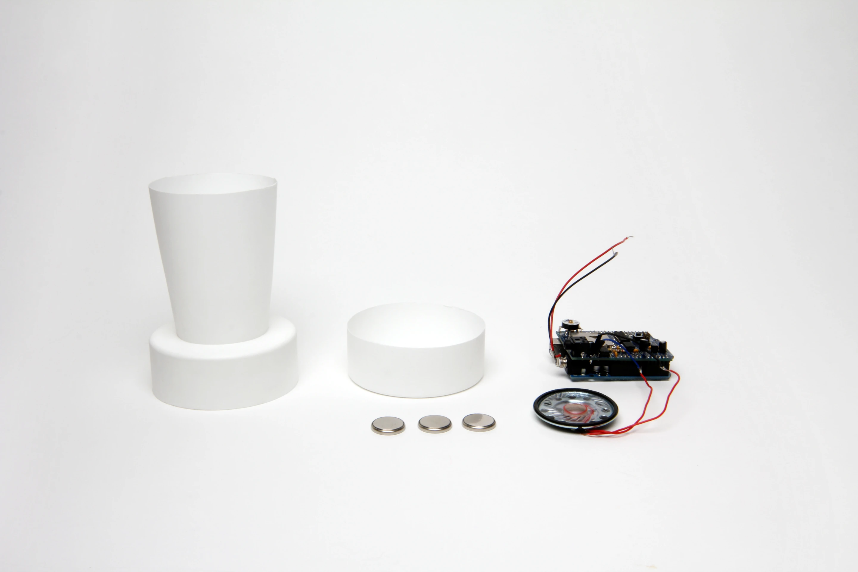The cone with the electronic components