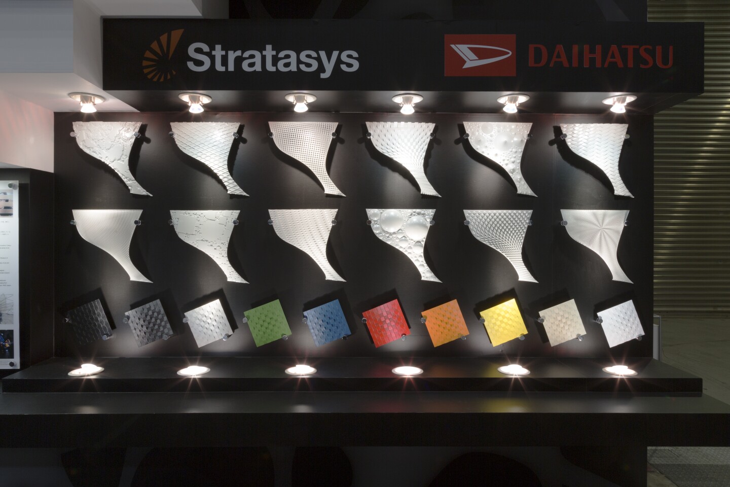 The range of panels and colors designed for the "Effects skin project"- 12 design types and 10- color variations.