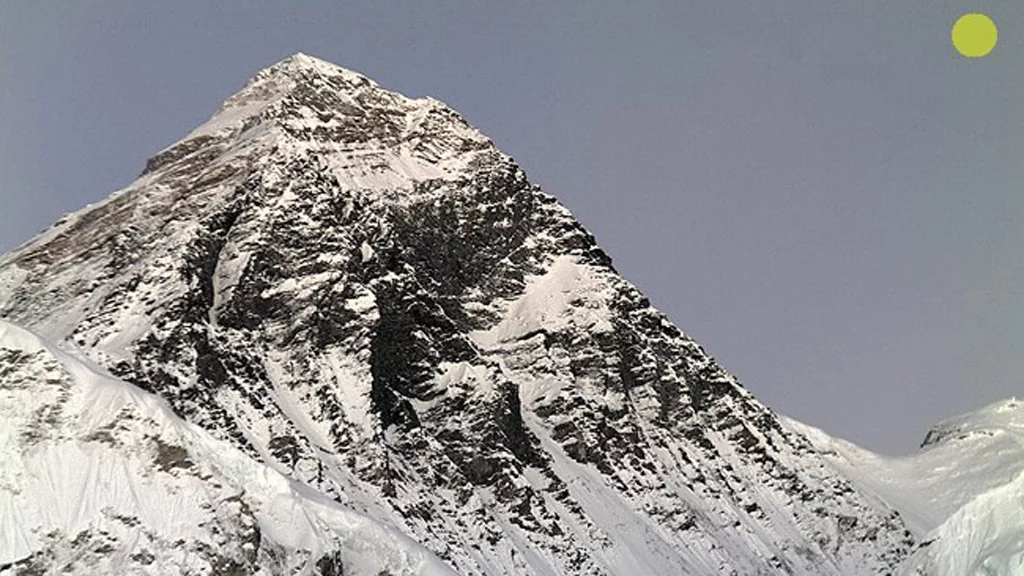 The view of Mount Everest provided by the world's highest webcam