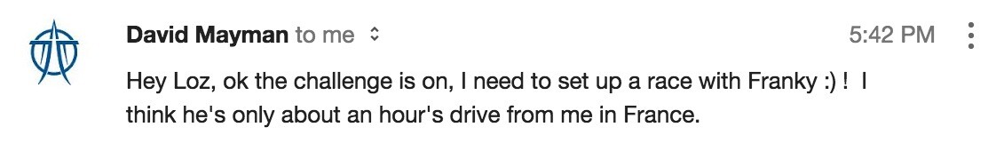 David Mayman accepts the challenge!