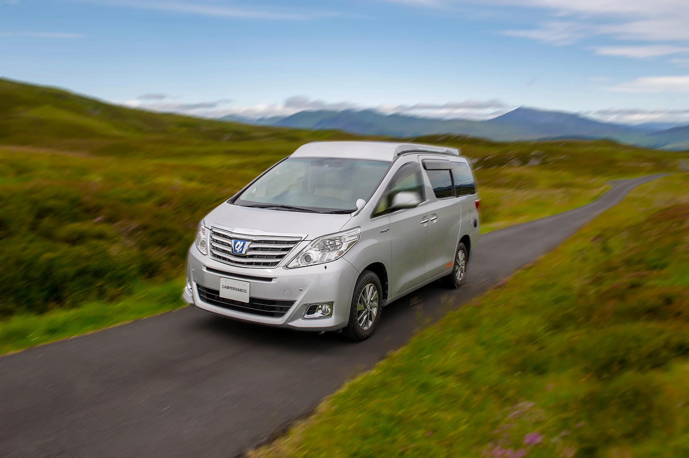 With its Hybrid Synergy Drive, first launched on the Prius, the Toyota Alphard Hybrid offers an estimated 50-mpg, making the Eco Pioneer II much more efficient than the typical gas camper van