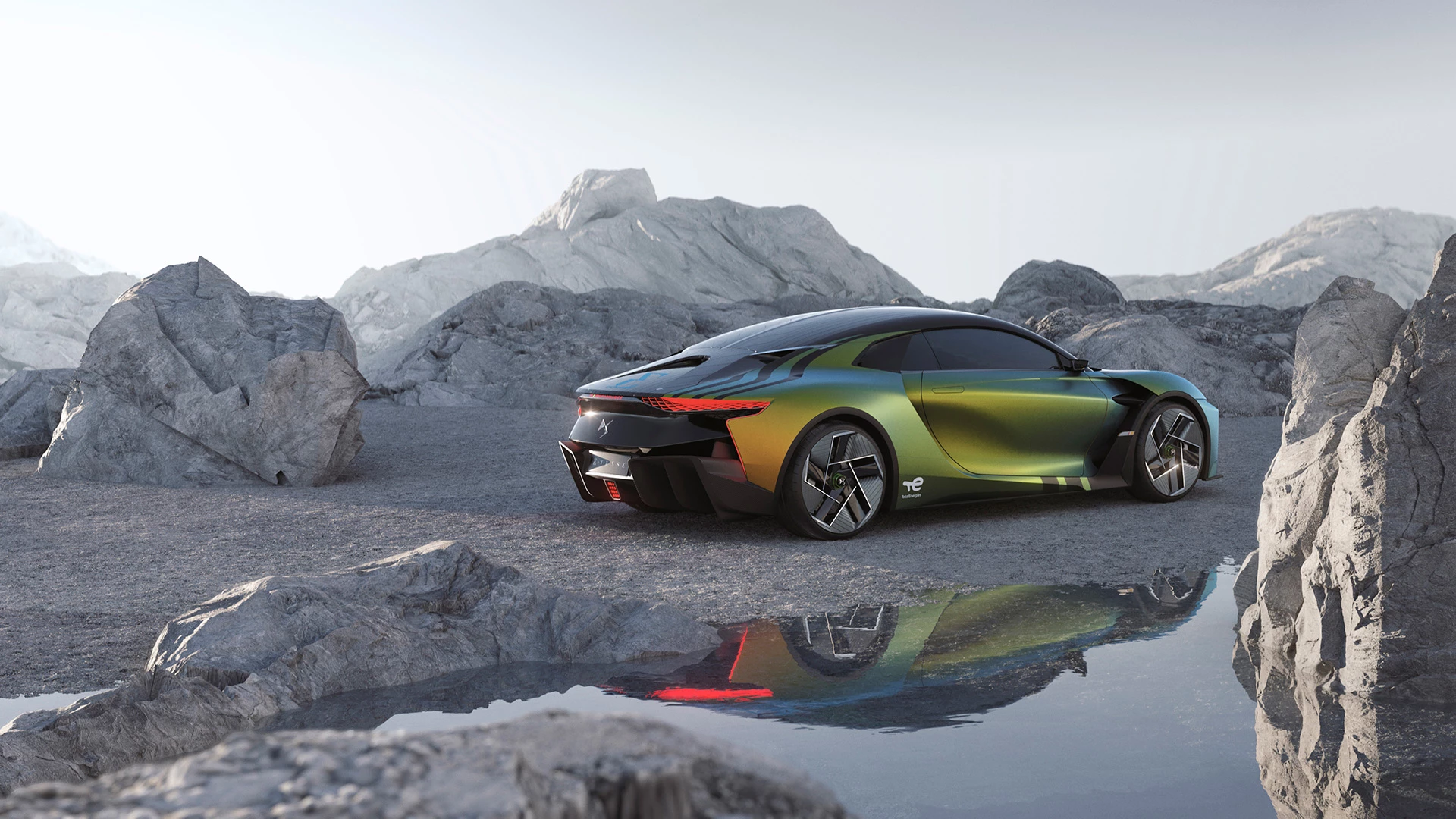 A butched-up version of the original E-Tense concept, with a way cooler paint job and a Formula E powertrain