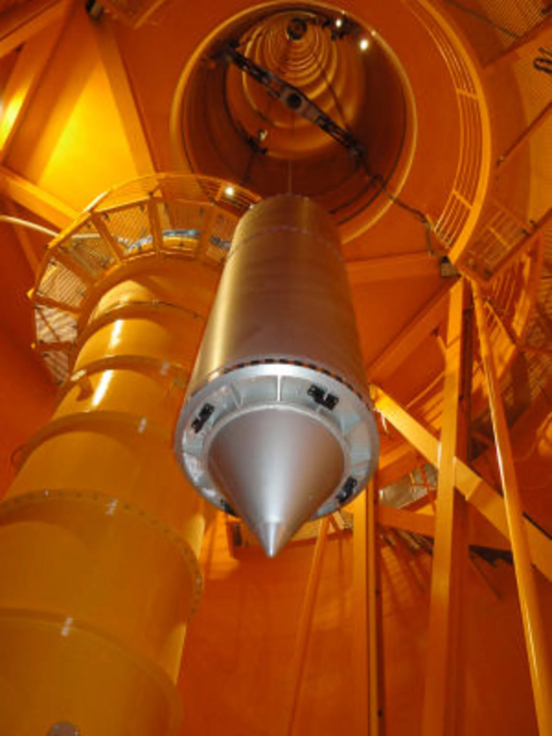 Inside the drop tower