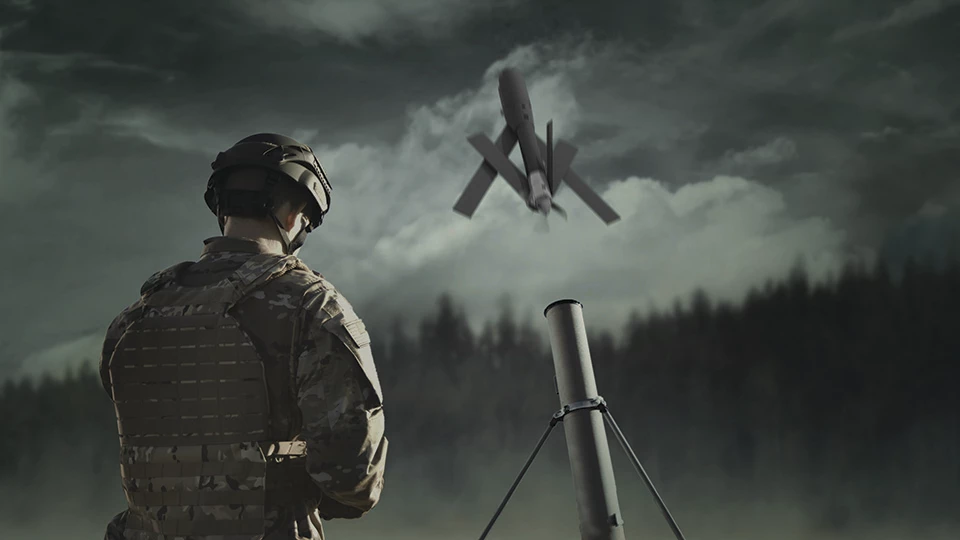 Artist's concept of Switchblade drone