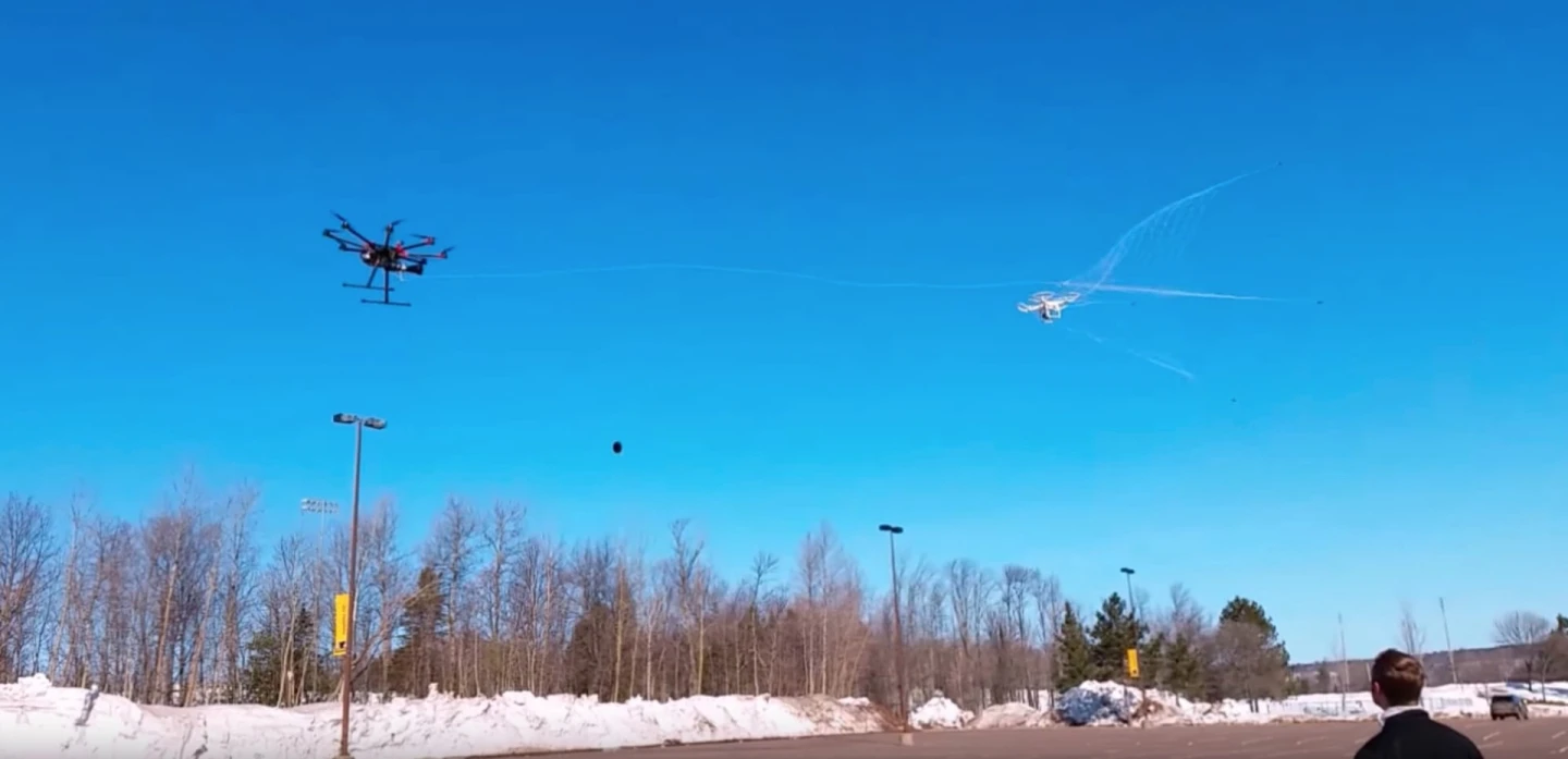 This prototype anti-drone hexacopter comes out of Michigan Tech
