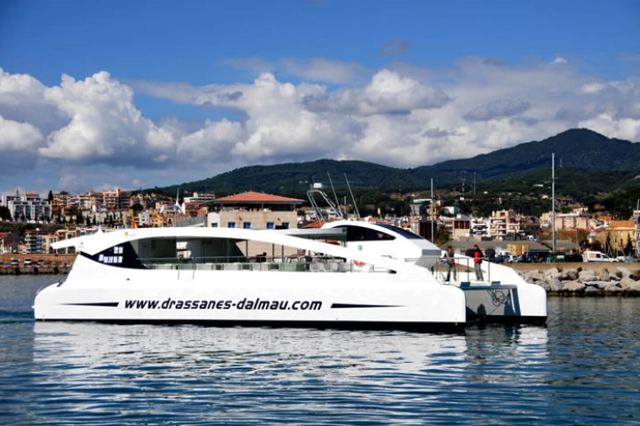 The Eco Slim, powered by wind, solar and diesel-electric sources, is officially Europe's largest "green" catamaran (Photo: Drassanes Dalmau)