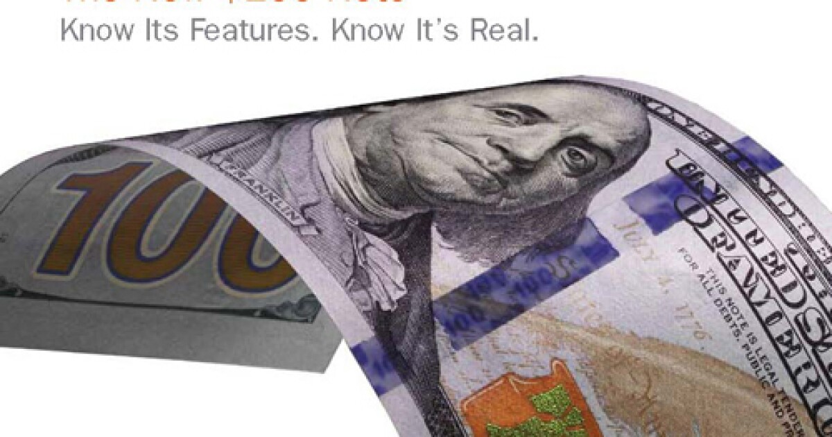New US$100 bill includes enhanced security features