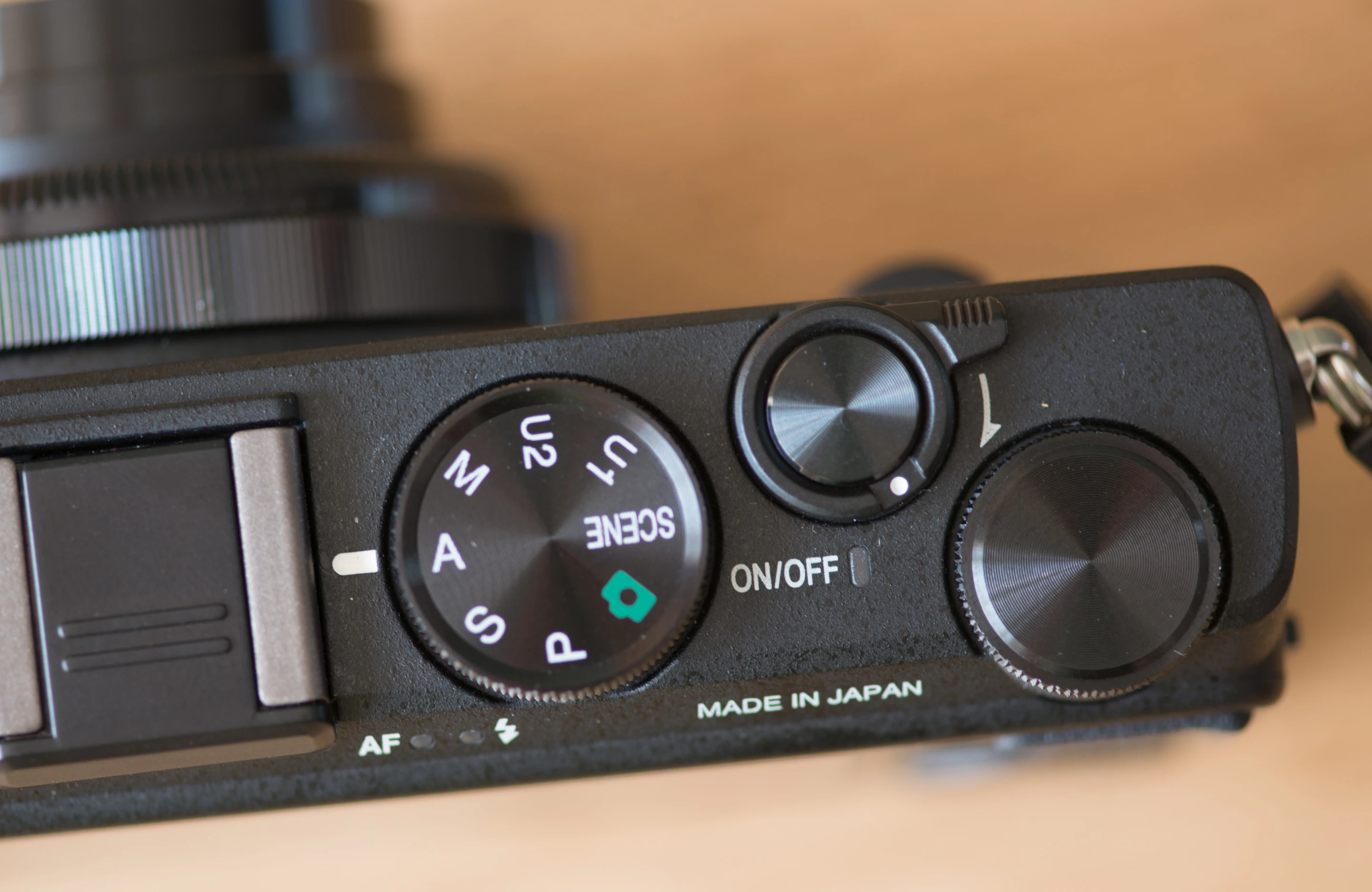 The Nikon Coolpix A mode dial gives access to PASM (Program, Aperture priority, Shutter priority, and Manual) options as well as Auto, Scene and two user options
