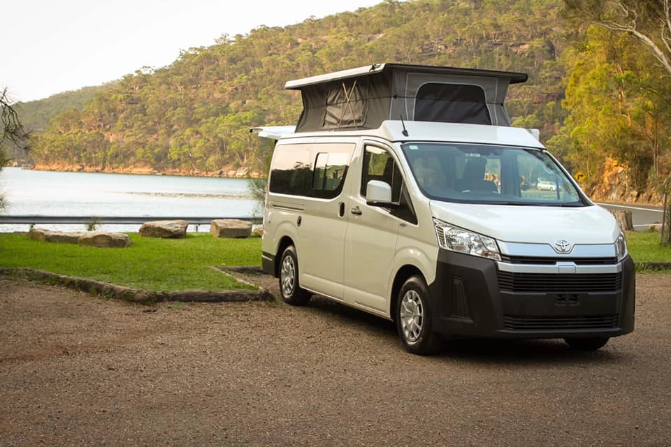 Frontline's large pop-up roof provides ventilation, headroom and (optionally) a second bed