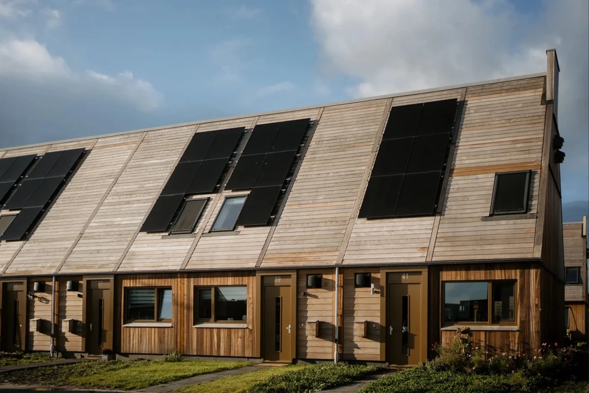 Dutch architecture firm ORGA built a carbon-negative neighborhood in the village of Marknesse in the Netherlands