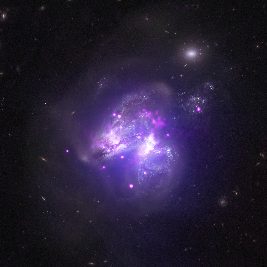 Arp 299 is a system where two galaxies are in the process of merging