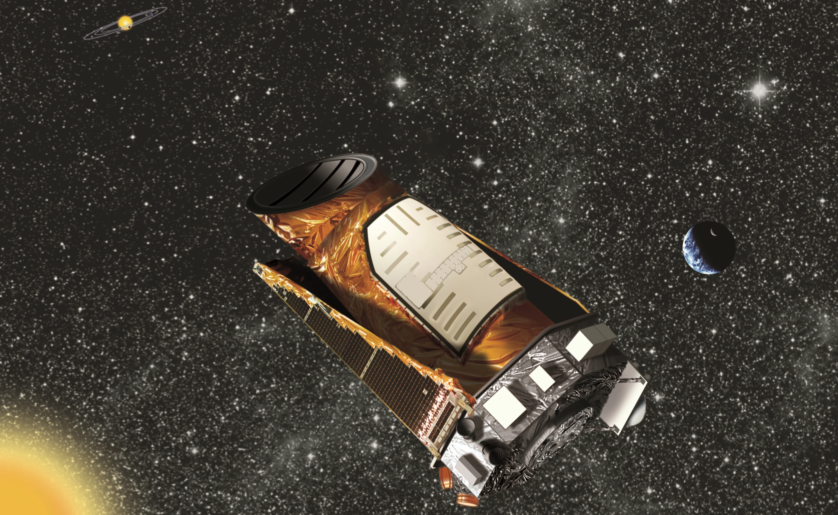 Artist's impression of the Kepler space telescope (Image: NASA)