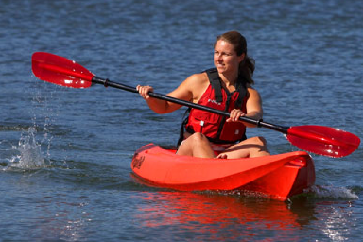 Tequila! modular kayak is a snap to transport, stow or change from solo