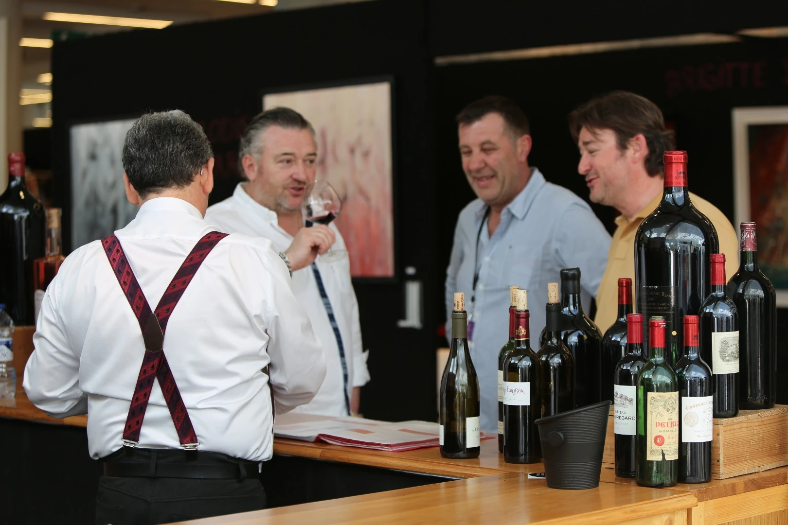 Wine tasting was available throughout Top Marques from the Struk-Ohana stand.