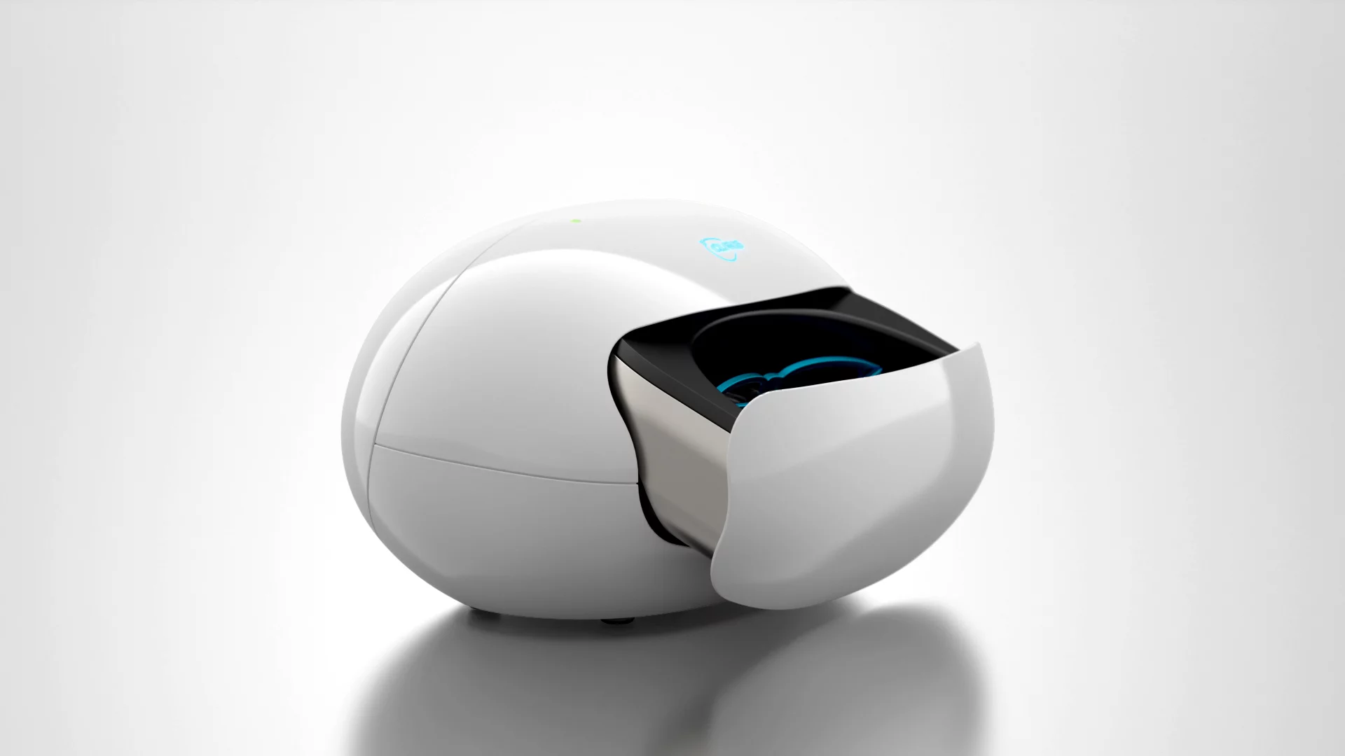 After powering on, users need to place a folded pair of glasses inside the device via a pop out drawer (Photo: Cliris)