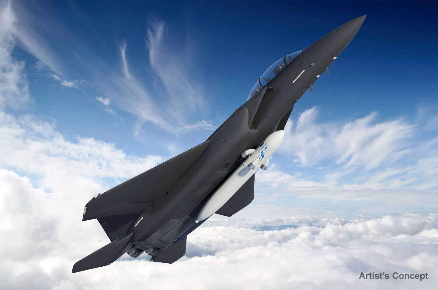 The ALASA concept uses a conventional aircraft as a first stage to launch 100-lb payloads into space (Image: DARPA)