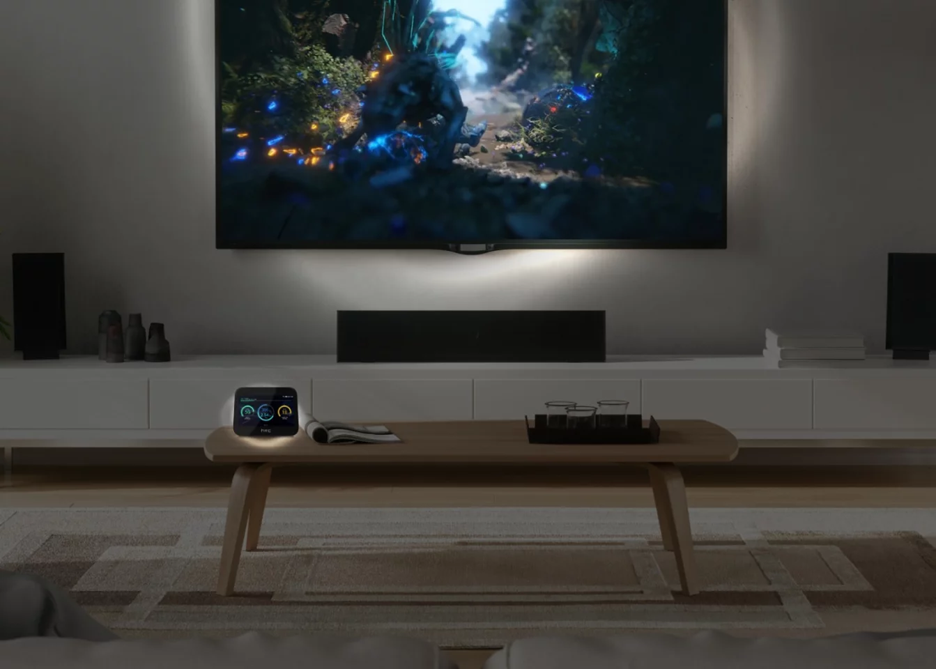 The HTC 5G Hub can serve up 4K video to a bigger screen, via a wired USB-C connection