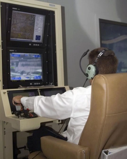 The ground station currently runs one person per UAV but plans are underway for up to 16 UAVs per ground station to become operative